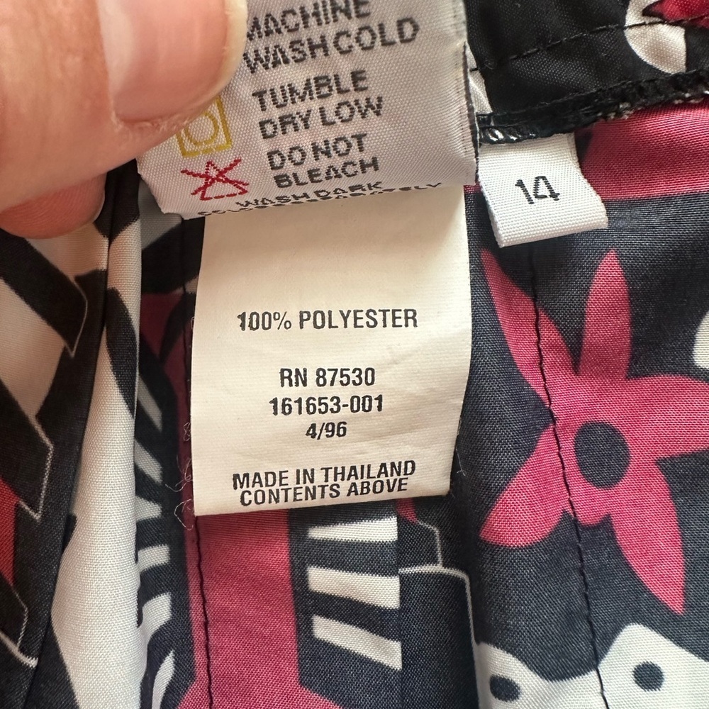 Vintage Prince Sportswear Abstract Print Skirt Black Red White Size 14 - Picture 6 of 7